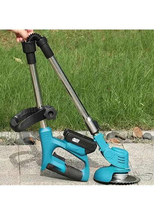 Аккумуляторная газонокосилка 750 Вт 2 аккумулятора 2000 мА·ч синий (2104618657) No Brand (353308859)