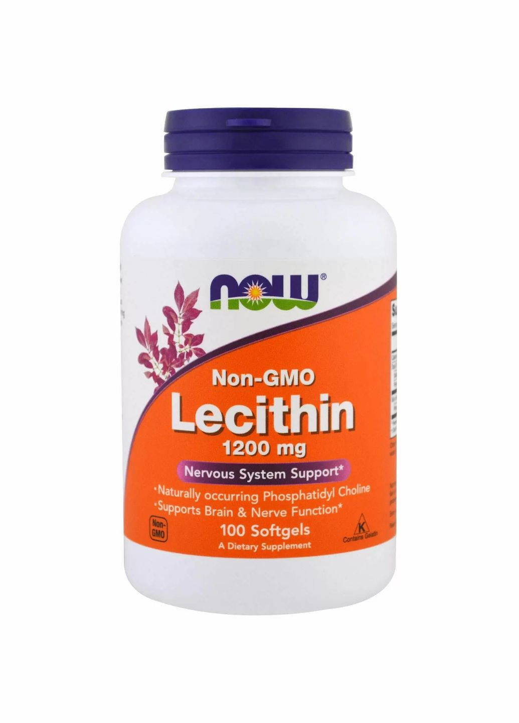 Соевий лецитин, Soy Lecithin,, 1200 мг, 100 капсул Now Foods (329200019)