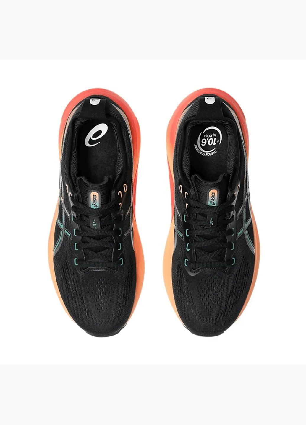 Чорні кросівки чоловічі gel kayano 31 black/orange 1011b867-004 Asics