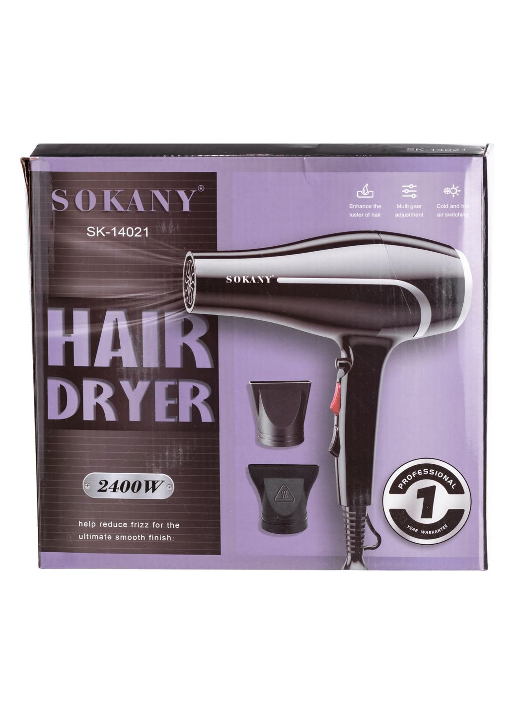 Фен для волос SK-14021 с насадками. Sokany (358649837)