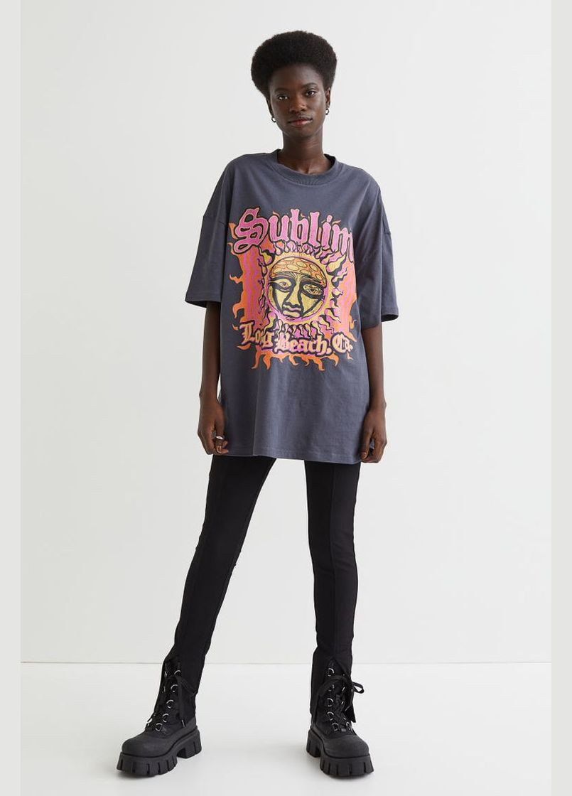 Футболка оверсайз H&M - (317450594)