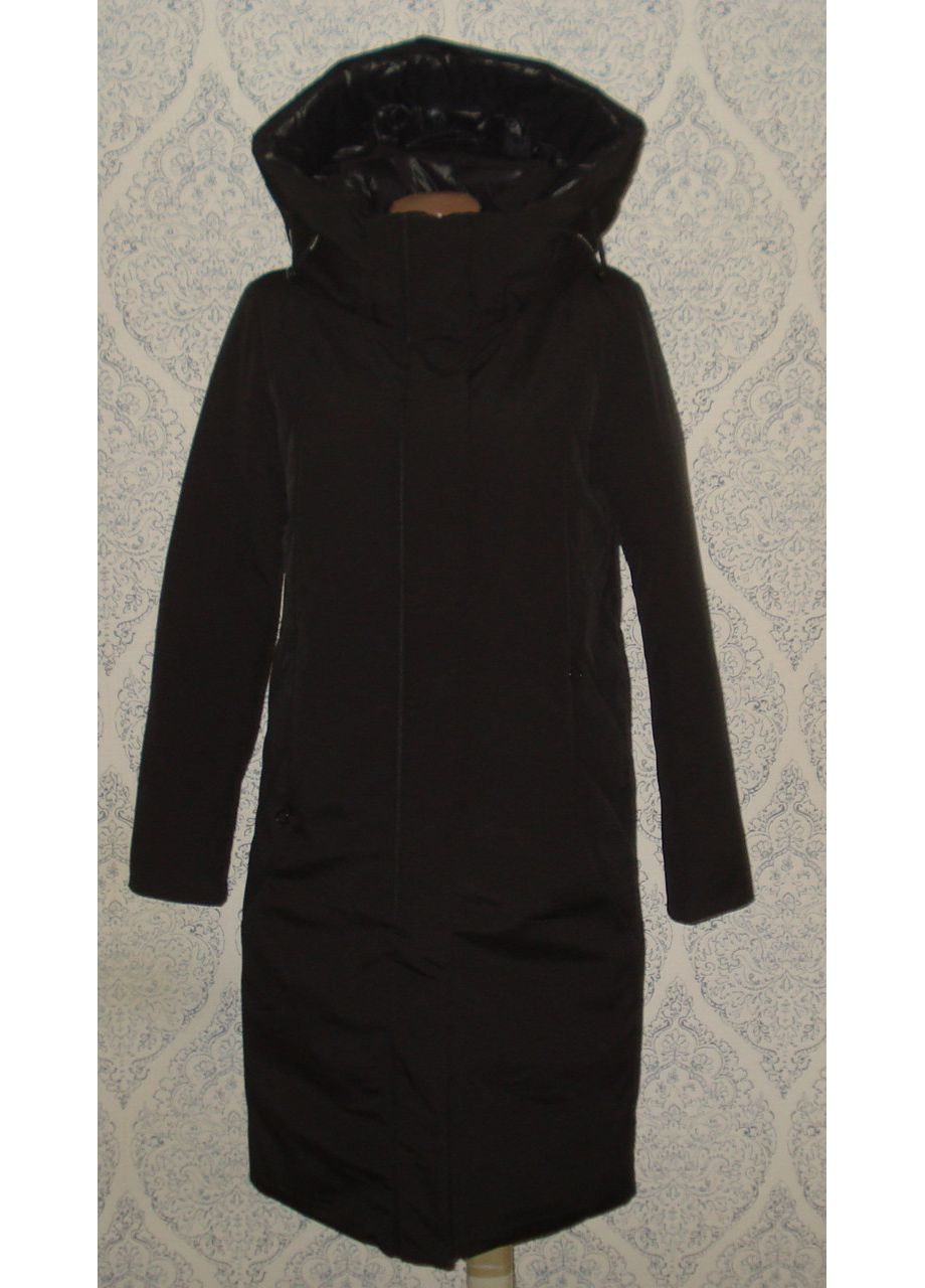 Черная демисезонная пальто зимнее женское 2035 Towmy