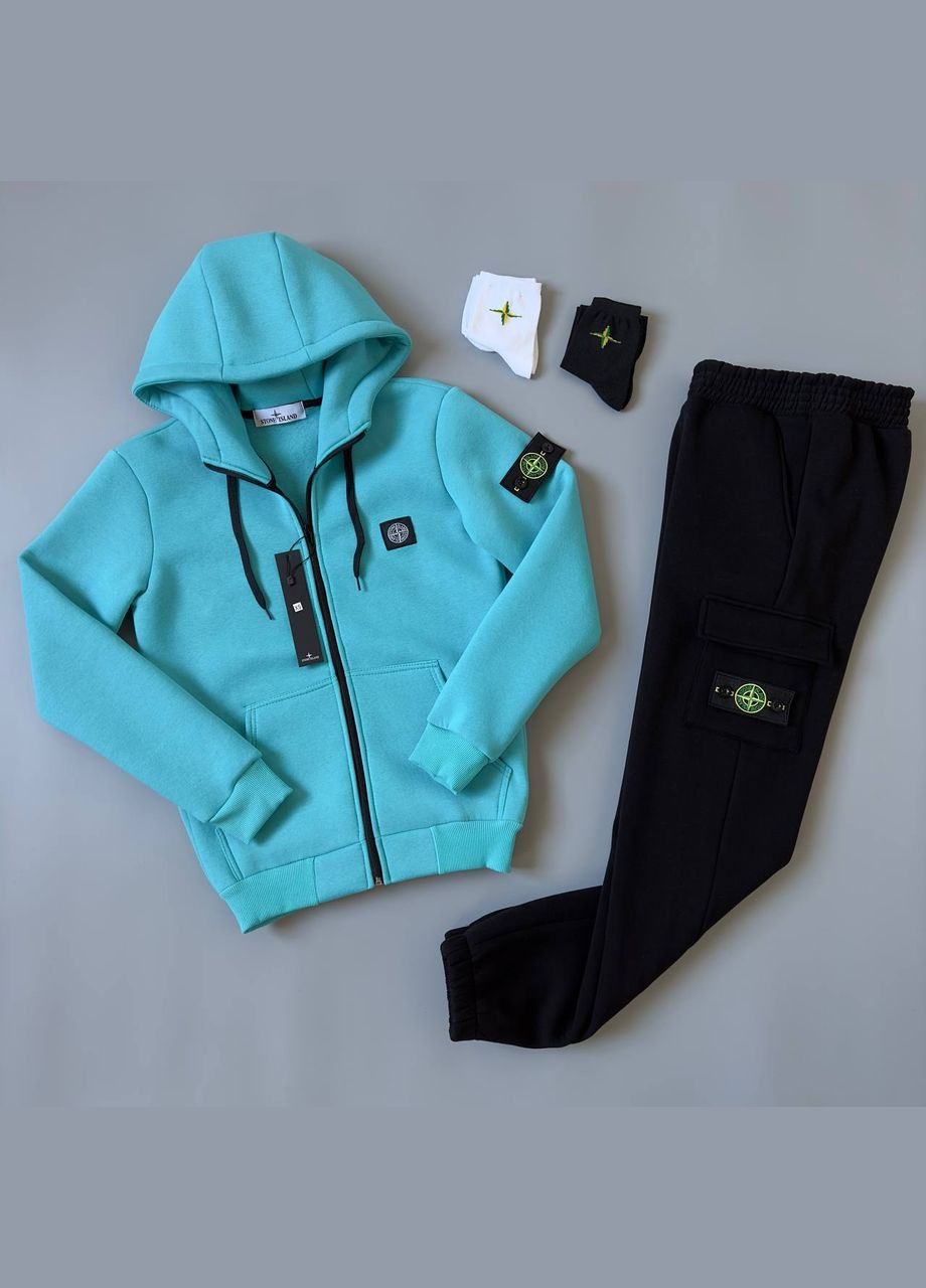 Костюм Зима Стон Преміум Турецька трьохнитка фліс + 2 пари шкарпеток No Brand (315035709)