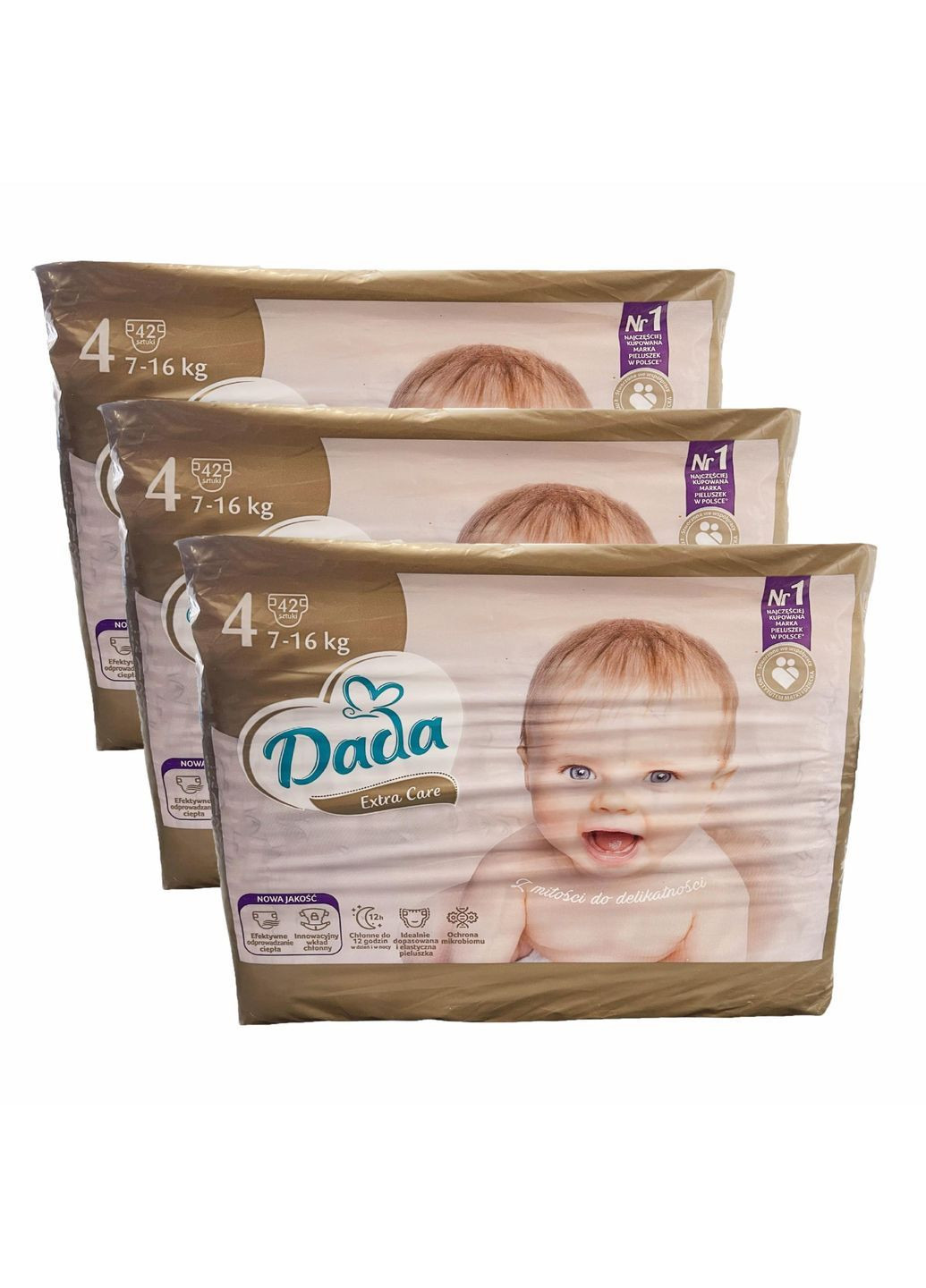 Подгузники Extra Care 4 Maxi 7-16 кг 126 шт 3 уп Dada (369458307)