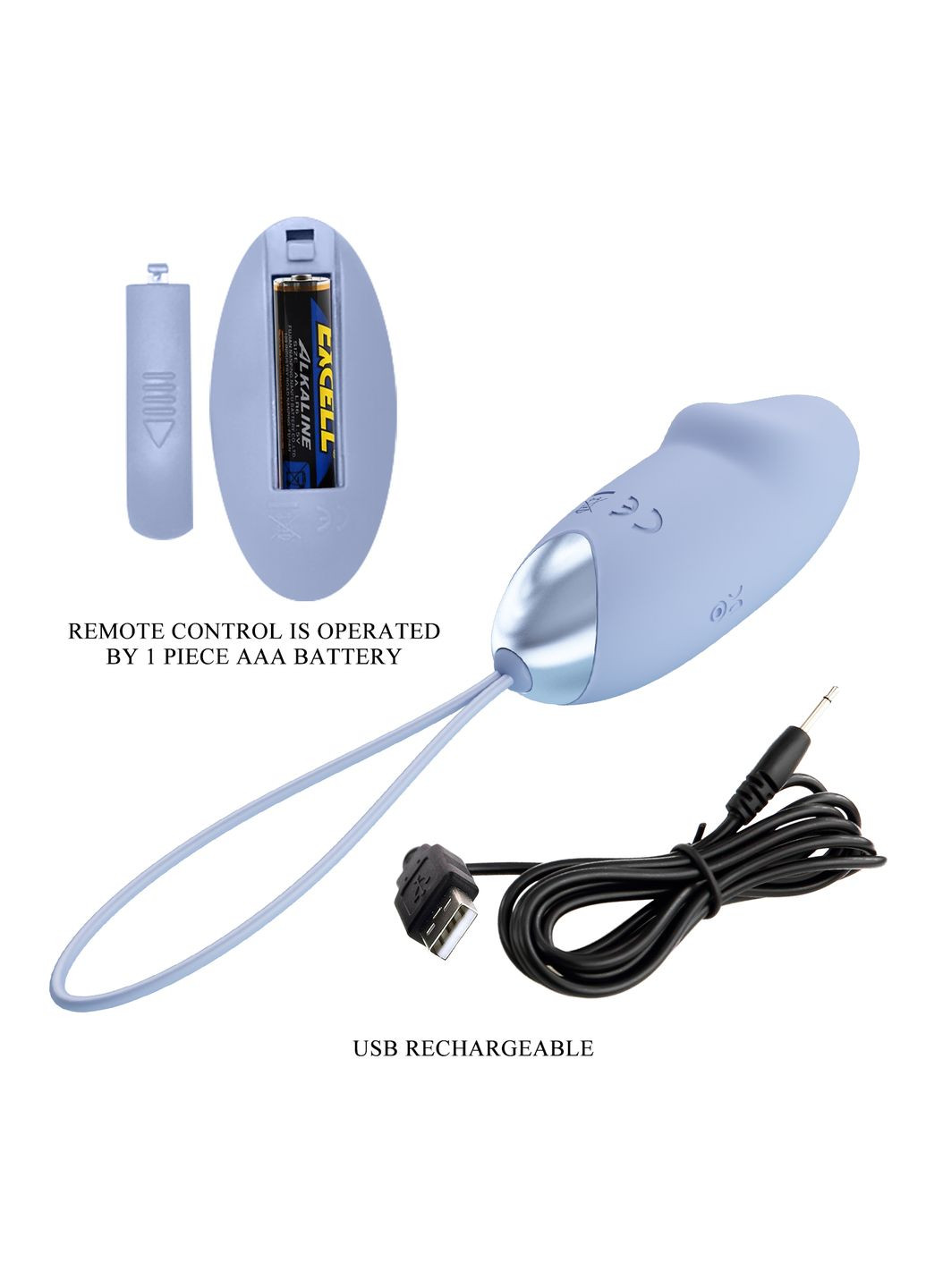 Віброяйце вагінальне Julia Dream з пультом, блакитне, 18.6 х 2.8 см Pretty Love (361670383)