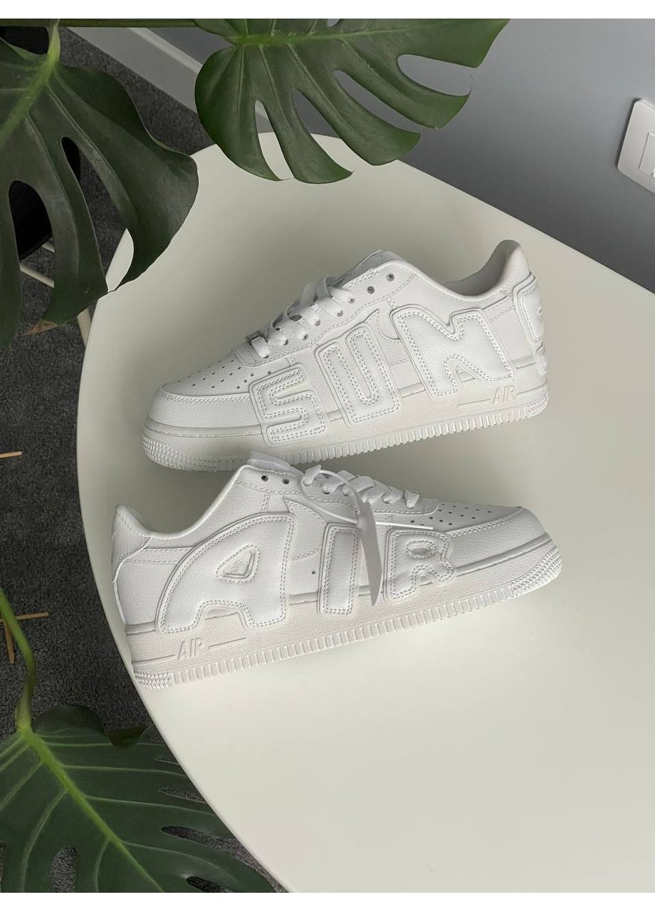 Белые демисезонные кроссовки мужские и женские nike air force plant flea white | найк эир форс плант белые No Brand