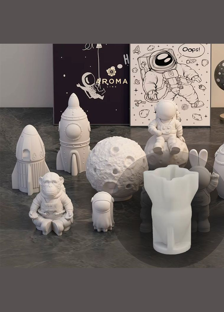 Форма для свічки 3D "Космічна ракета 3" 7 см Aroma (316649312)