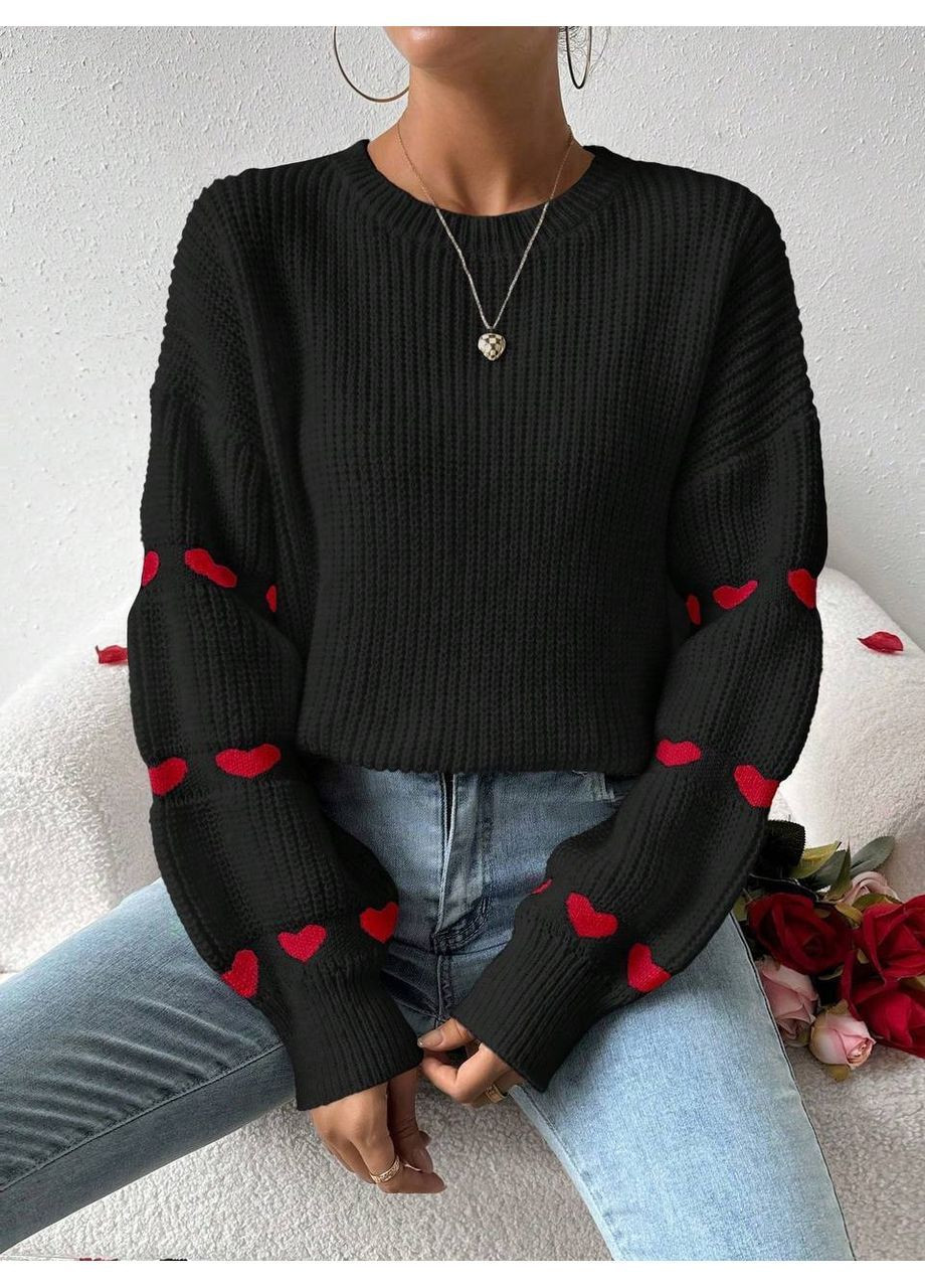 Черный демисезонный свитер женский No Brand