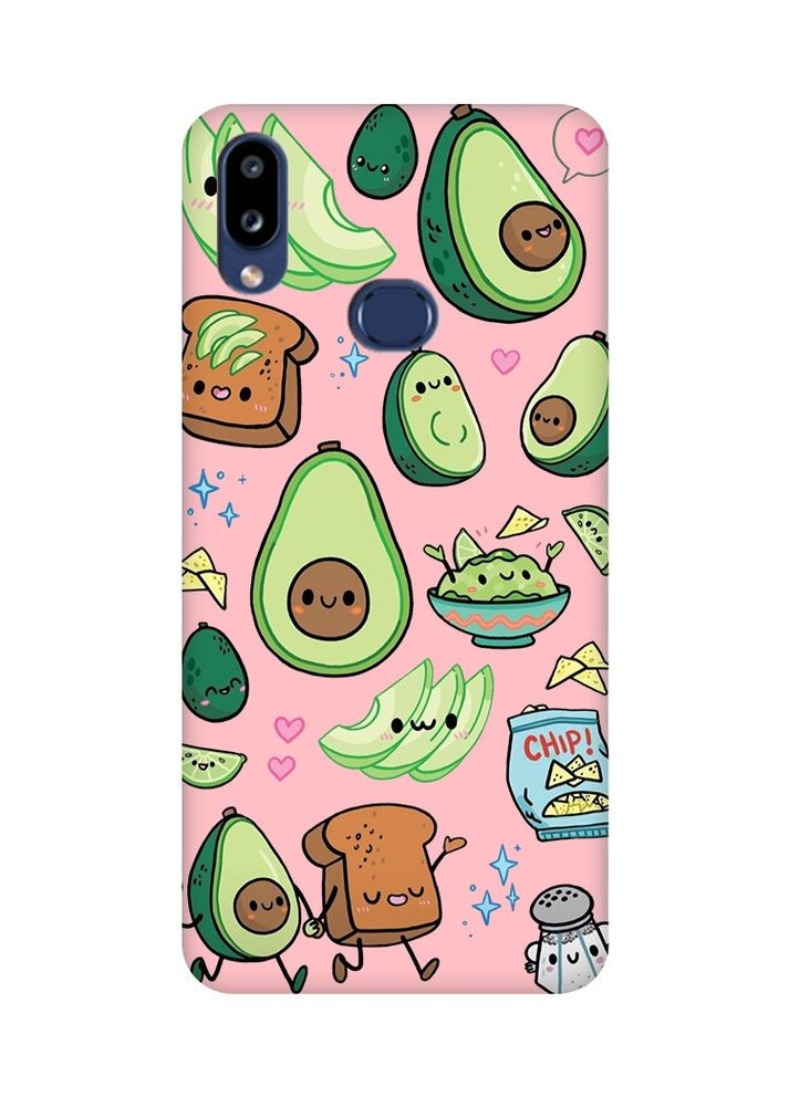 Матовый чехол на Samsung Galaxy A10s (A107):: Милашки авокадо каваи (принт 305) Creative (360704930)