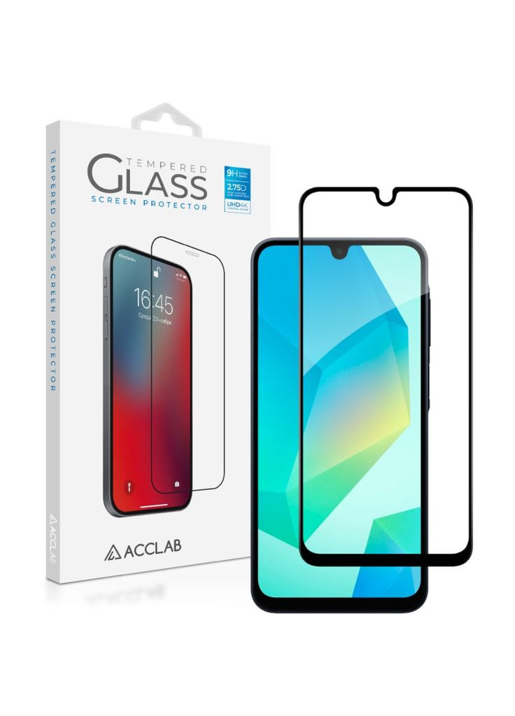 Скло захисне (m468699) ACCLAB Full Glue Samsung A16 Black (367065634)