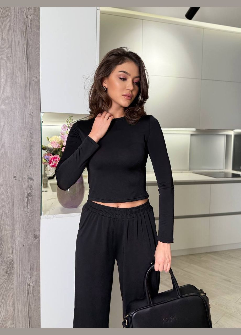 Жіночий костюм двійка лонгслів та штани вільного крою MonCher (333655223)