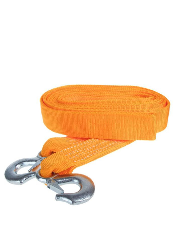 Трос буксир ТРШ-240-2-1 2т стрічка 40мм х 4м жовтий/гак ШТУРМОВИК (316649798)