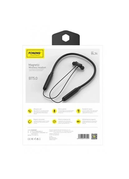 Bluetooth-гарнітура Neckband Sport BL34 (BL34-BE-N) FONENG (332976011)