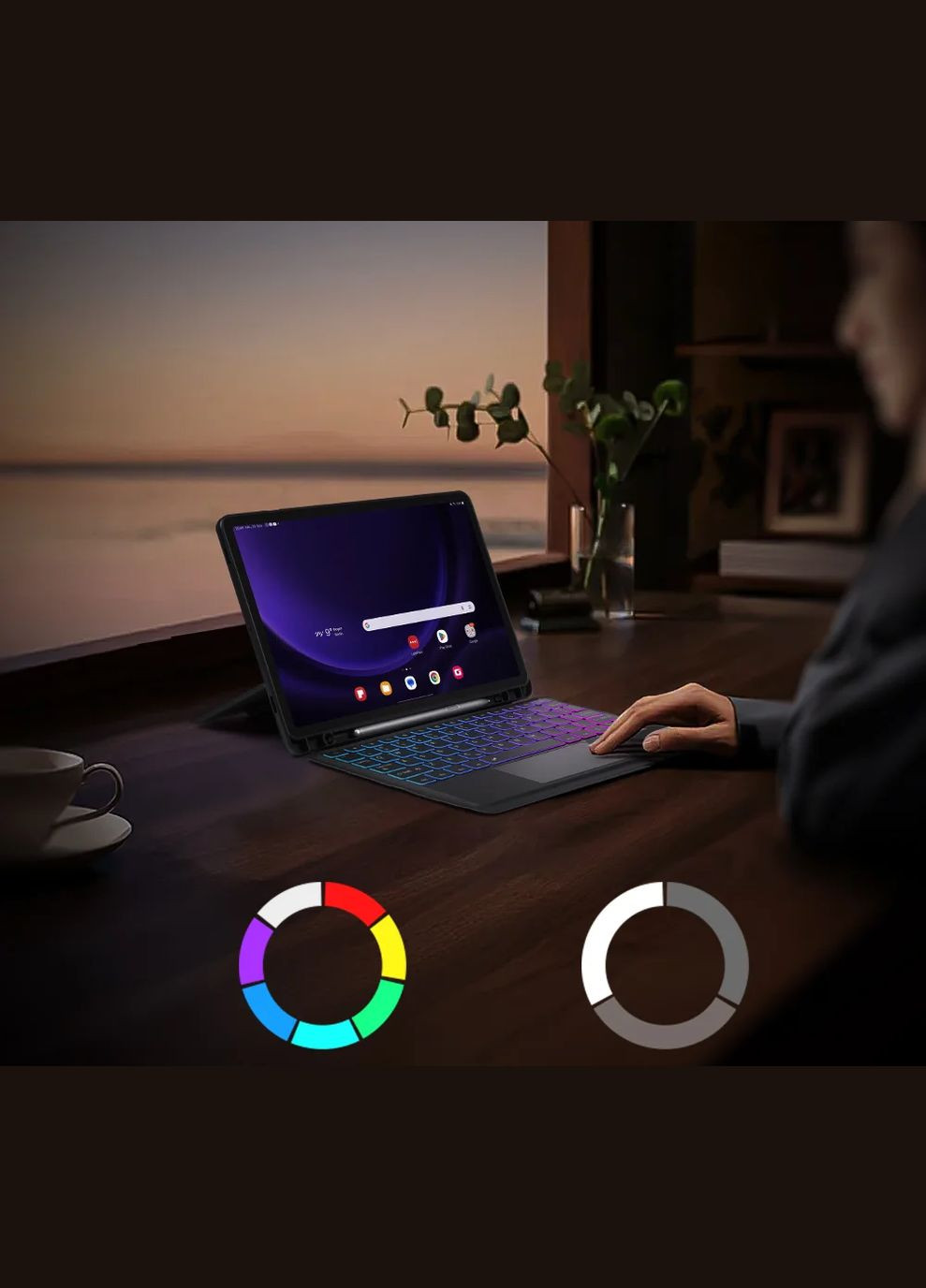 Чохол клавіатура Bluetooth 5.0 Keyboard для Samsung Galaxy Tab S9 Plus X810 / X816B 12.4'' з Dux Ducis (324234473)