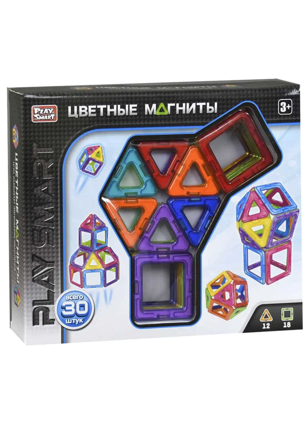 Магнитный конструктор Play Smart 30 деталей 2427 Metr+ (302389691)