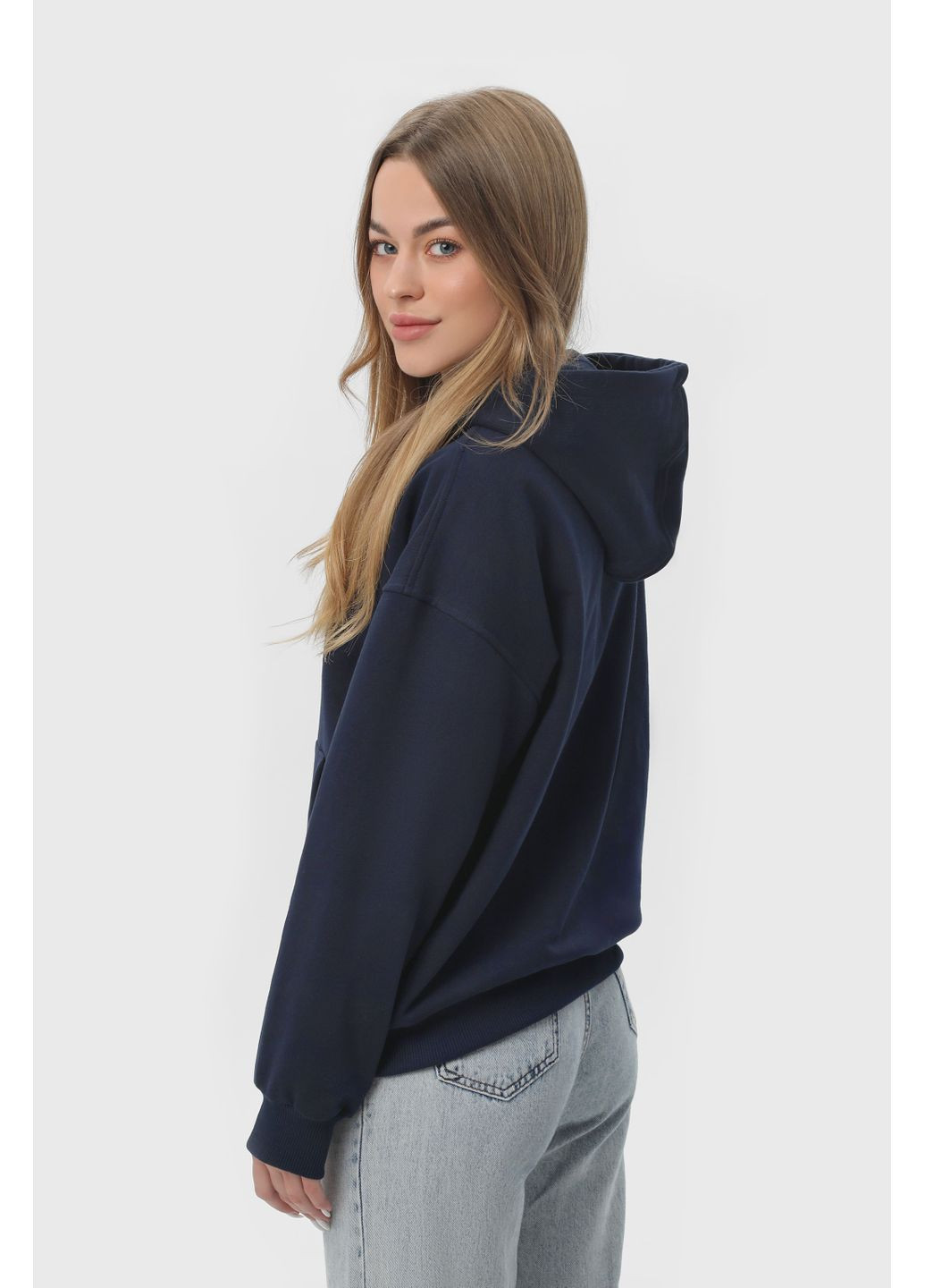 Набір жіночий худі базове 2шт комбінований Темно-синій/Чорний RAY PREMIUM LOOSE (363177907)