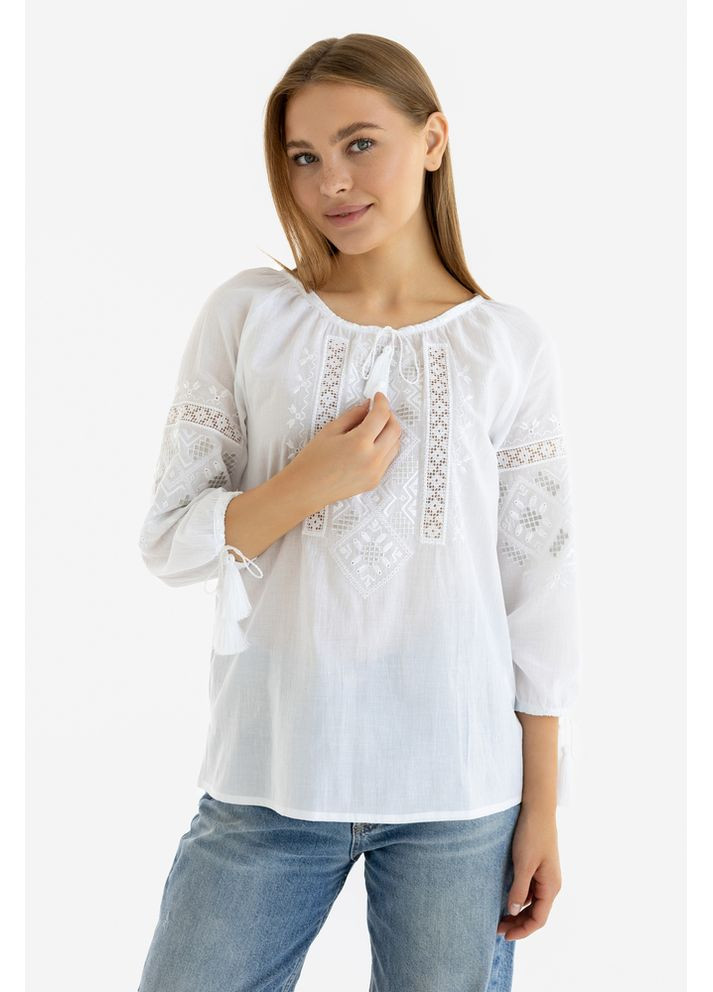 Белая вышиванка женская из батиста белослава (fm2098) Folk Moda (365729886)