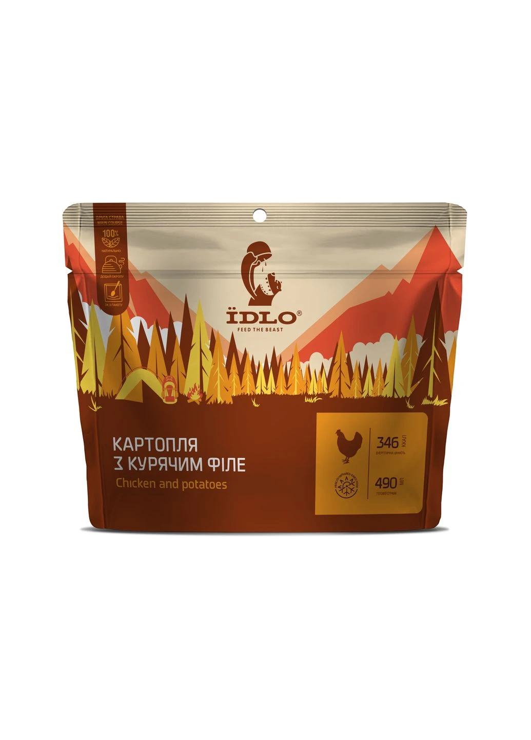 Картопля з курячим філе, 64% картоплі, 13% курячого філе, швидке приготування ЇDLO (397003051)