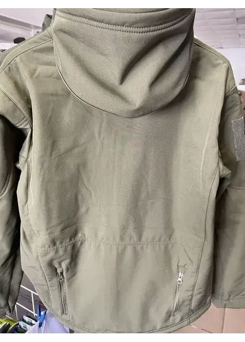 Куртка тактическая Soft shell на флисе Олива M No Brand (358645204)