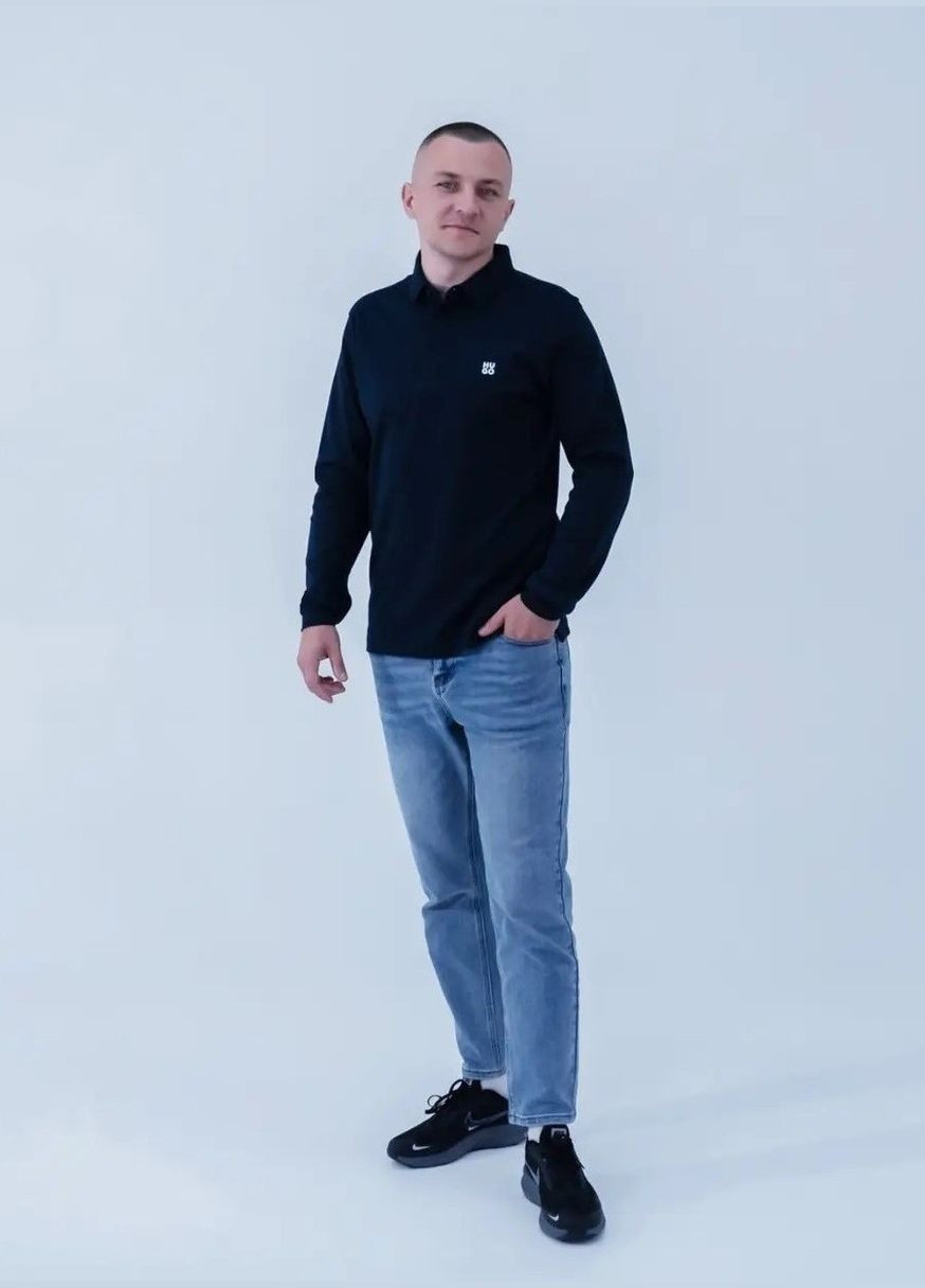 Поло чоловіче з довгим рукавом Hugo Boss Interlock (303407665)