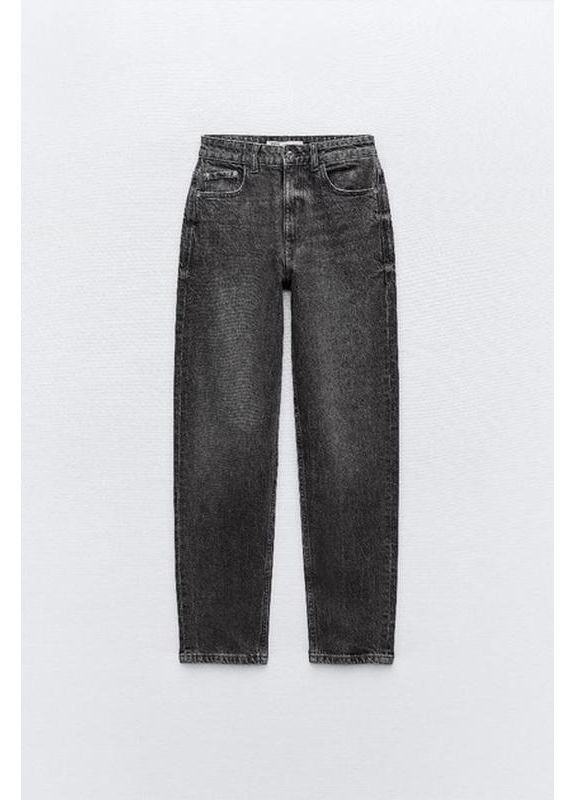 Темно-серые джинсы mom мом высокая посадка Zara - (368295935)