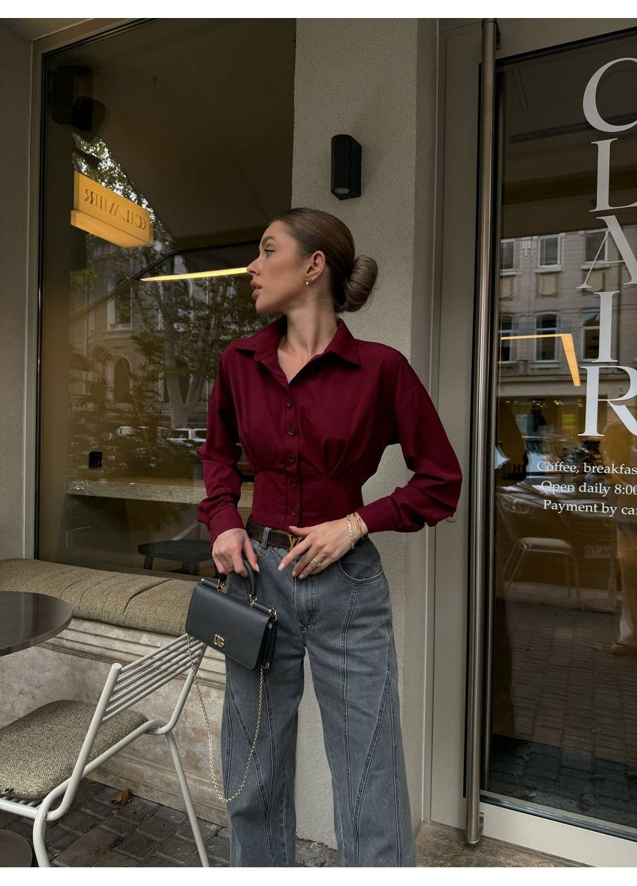 Бордовая рубашка Osoblyva