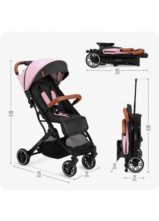 Прогулочная коляска Estelle розовая MoMi (338198690)