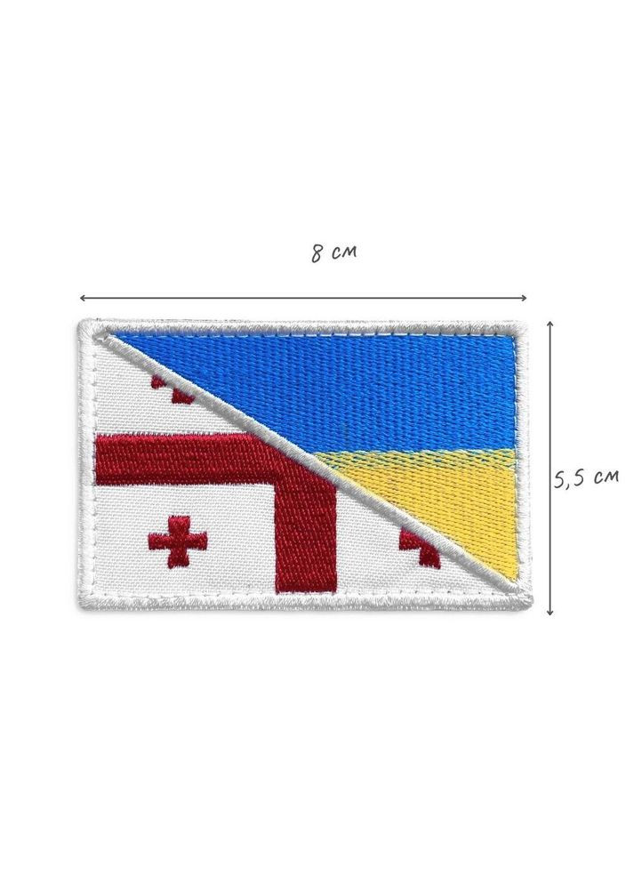 Набір шевронів нашивок на липучці Прапор України та Грузії, вишитий патч, 3 шт IDEIA (275870890)