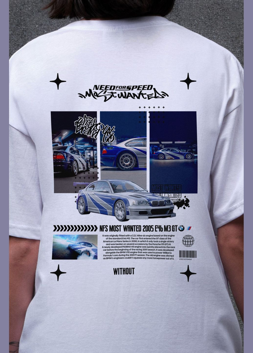 Женская Оверсайз Футболка С Принтом Wanted White Without - (337115960)