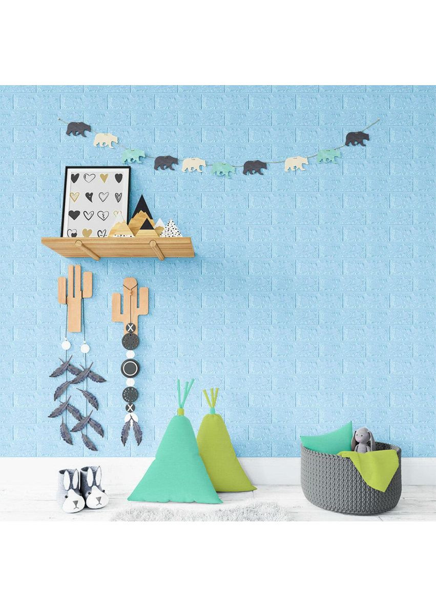 3D панель самоклеюча 700х770х7мм цегла Блакитна (005-7) love-shopping Sticker Wall (354658438)
