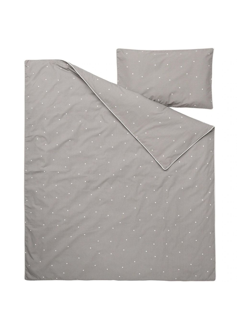 1 наволочка на ліжечко ІКЕА LENAST 110х125/35х55 см візерунок у горошок (60488936) IKEA (271121029)