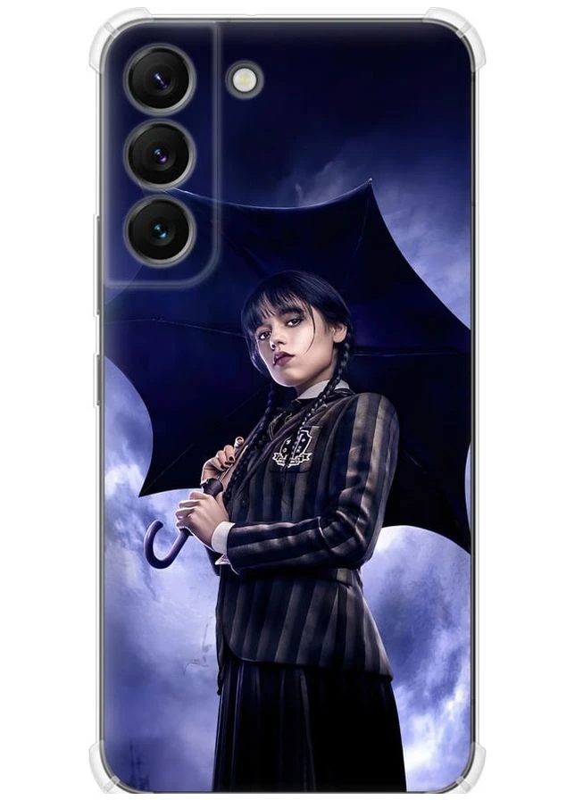 Силіконовий протиударний с посиленими кутами чохол 'Wednesday v2' для Endorphone Samsung Galaxy S22 (400768395)