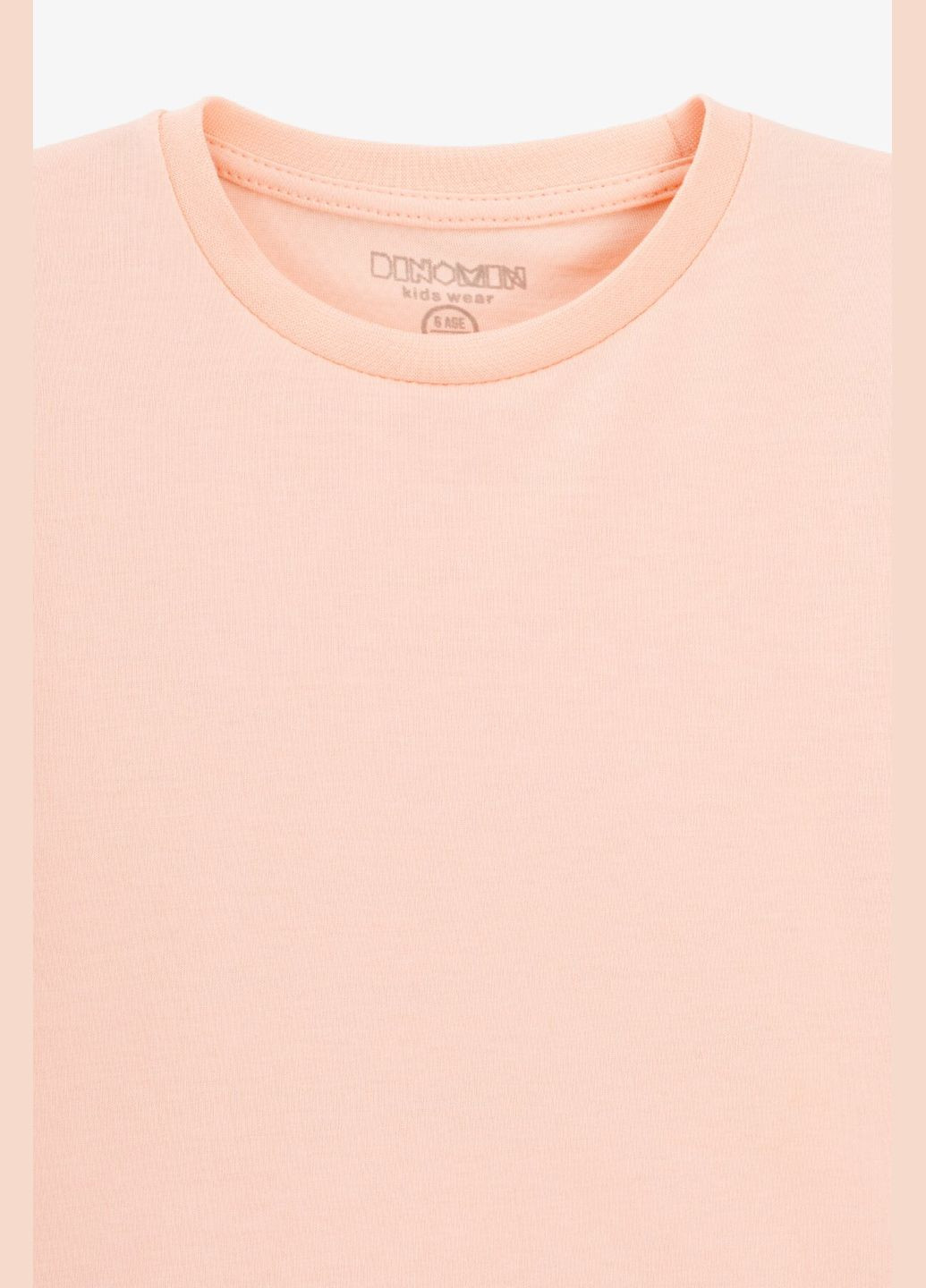 Персиковая летняя футболка однотонная унисекс 2254061 116 см персиковый shop (2000991016811) ALG