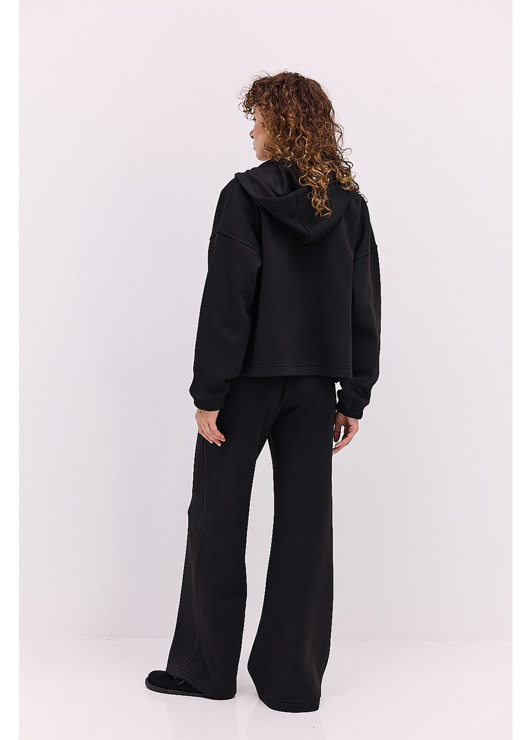 Женский спортивный костюм утепленный с зип-худи серый меланж Arjen (361056771)