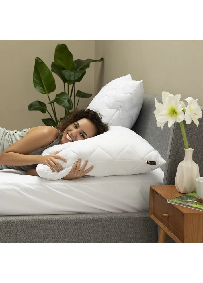 Подушка для сну 70х70 см NORDIC COMFORT антиалергенна біла стьобаний чохол IDEIA (386252431)