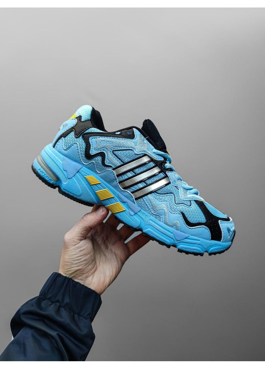 Чорні Осінні кросівки чоловічі adidas x bad bunny response blue black адідас бед бані No Brand