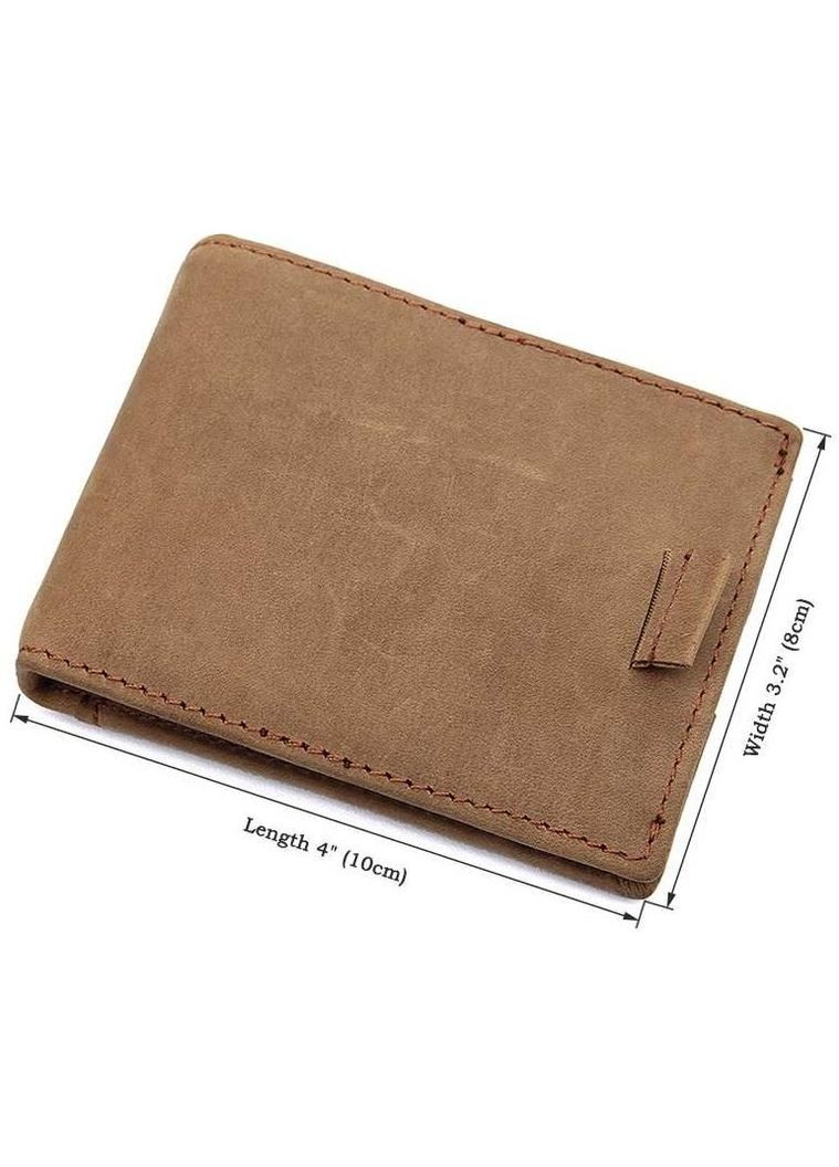 Затиск для грошей 14532 з натуральної шкіри Коричневий Vintage (317276268)