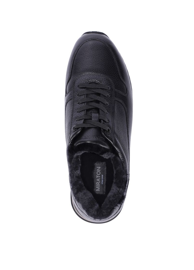 Чорні Зимовий чоловічі кросівки mu192a-22-g11/d01m чорний шкіра MIRATON