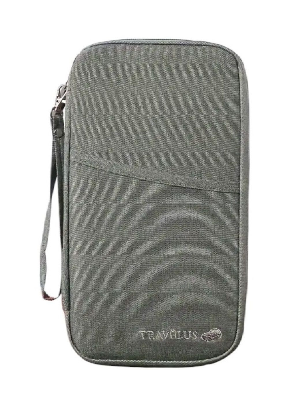 Дорожный органайзер сумка клатч для хранения документов банковских карт билетов 25.5х15х3 см (477002-Prob) Серый Unbranded (293242094)