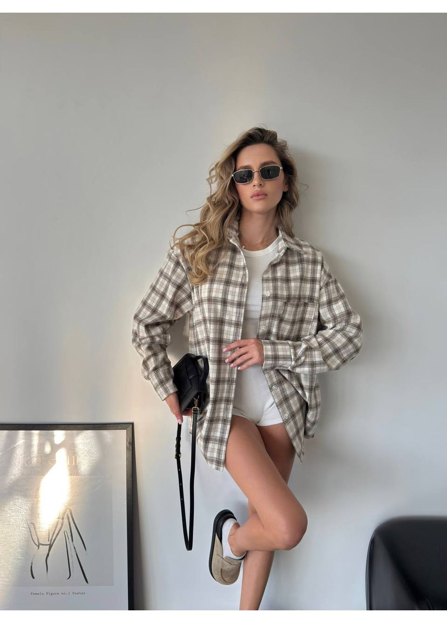 Фланелева сорочка “Теплий акцент” | Розмірна сітка в описі Vione (367077163)