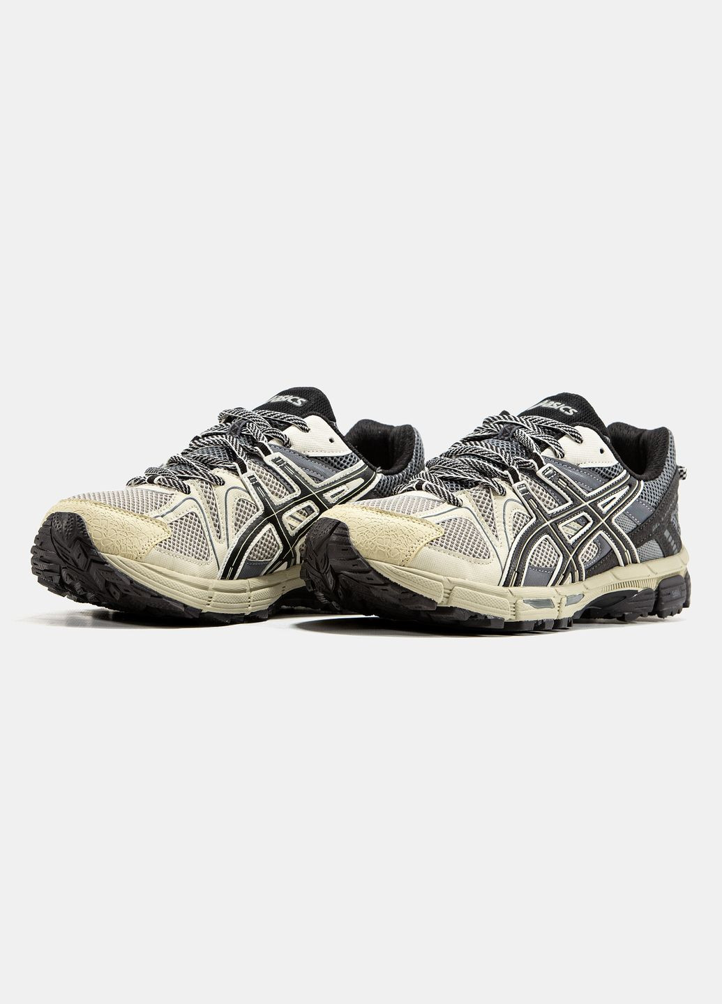Бежевые демисезонные кроссовки мужские asics gel-kahana 8 beige grey black | асикс гель кахана 8 бежевые No Brand