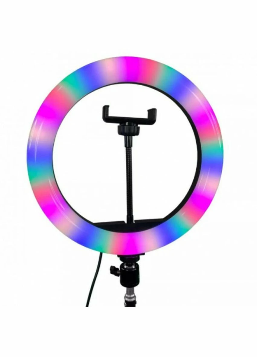 Кільцева світлодіодна LED лампа RGB WH32, 30 см з тримачем для телефону + пульт UKC (302890617)