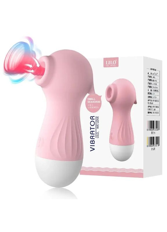 Кліторальний вакуумний вібратор Lilo, вібратор для сексу, стимулятор для клітора, сосків та шиї рожевий No Brand (316554567)