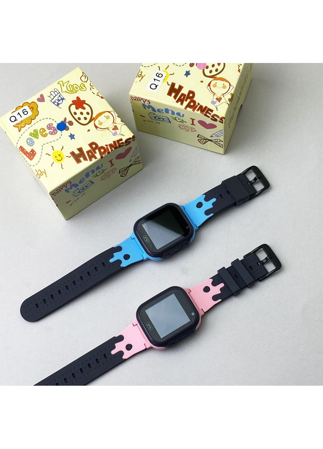 Дитячий смарт-годинник Q16 рожевий для дзвінків та GPS-трекінгу дитячий годинник з функцією SOS Smart Watch Kids Q16 (372460479)