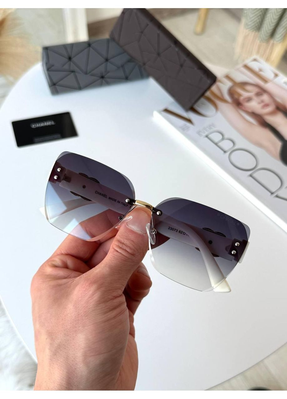 Брендовые женские очки Шанель от солнца. Очки солнцезащитные безоправные унисекс на лето No Brand (370976087)