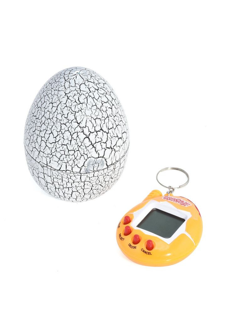 Інтерактивна іграшка електронний вихованець Тамагочі в Яйці Динозавра Eggshell Game White (EggWhite) UFT (373640229)