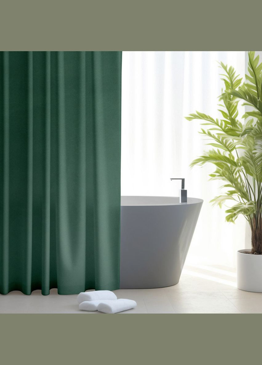 Шторка для ванной Green, 200х200, зеленый Trento (305835428)