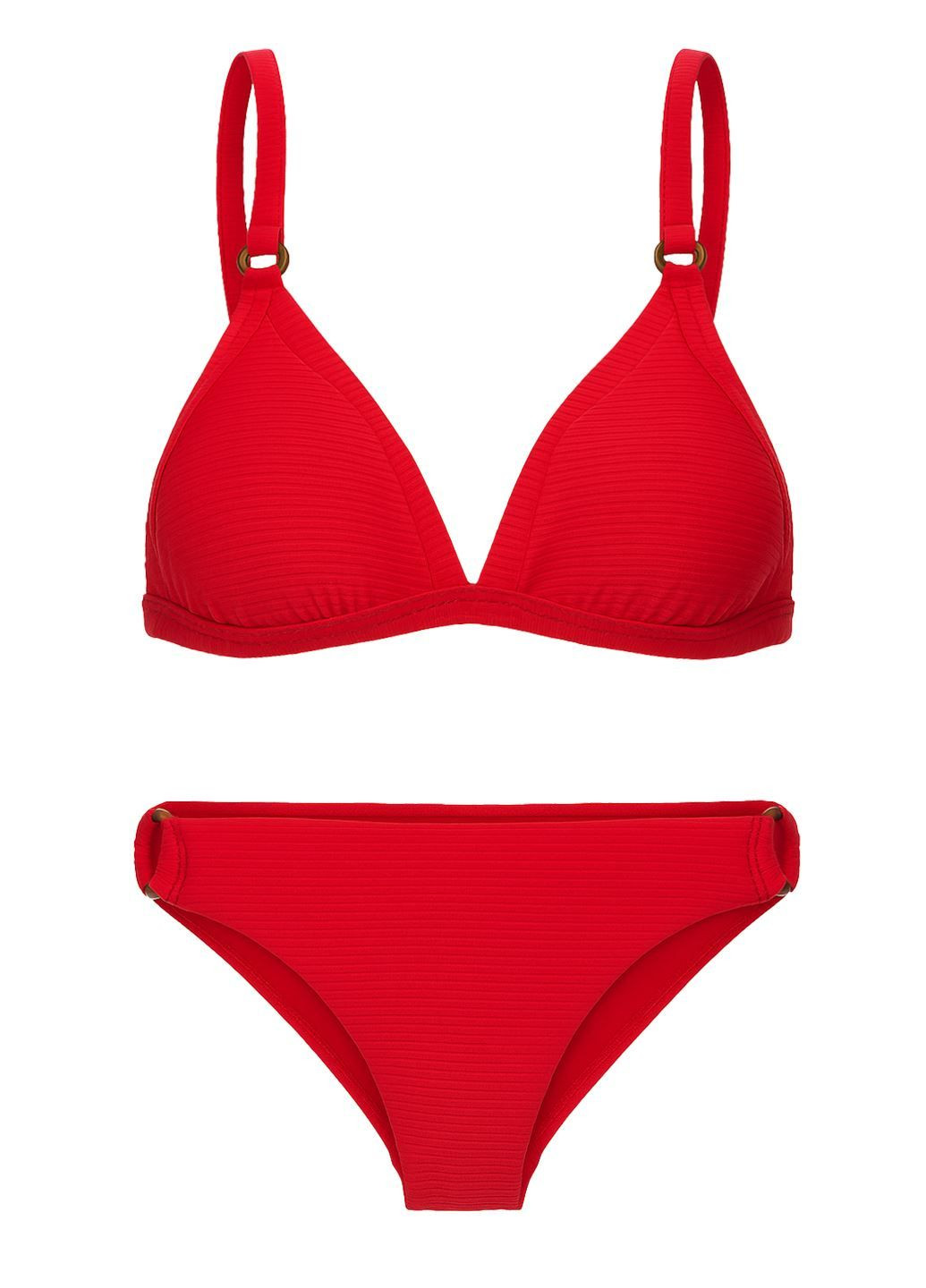 Червоний літній жіночий купальник з кільцями Seafolly