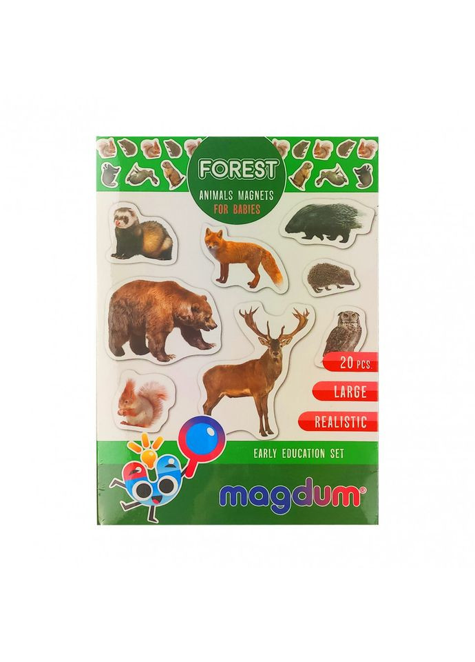 Детский набор магнитов Лесные обитатели фото ML4031-29 EN MAGDUM (365640234)