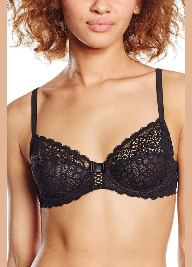 Чорний брасьер мереживний м'який бюстгальтер на кісточках Dim з кісточками